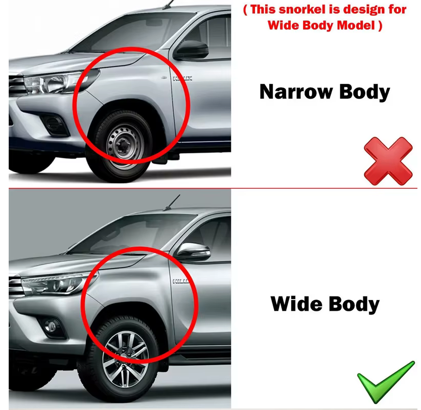 Snorkel for Toyota Hilux Revo 2015-2026 2.4L 2.8L Raised Air Intake Off Road 4x4
