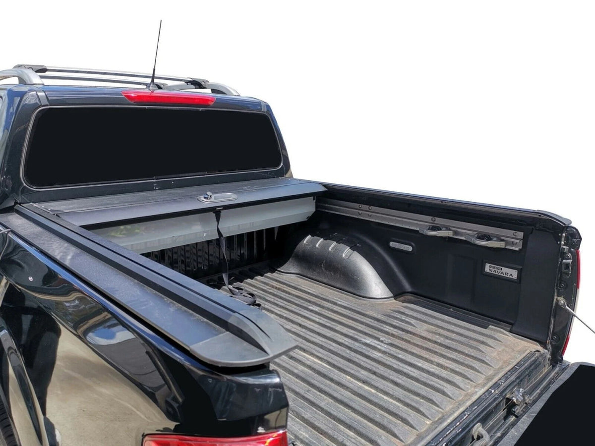 Tonneau Cover Roller Shutter for Nissan Navara NP300 2016+ Double Cab Bed Black