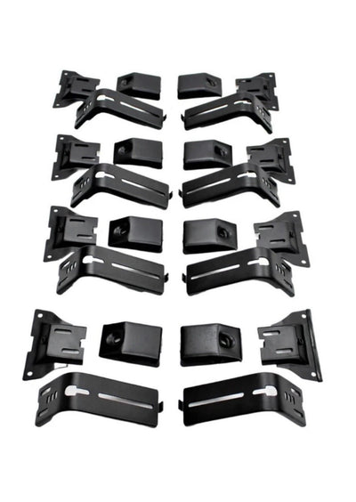 8x AluMod Replacement 6-inch 15cm Brackets Aluminium Roof Rack Cage Set Mounting