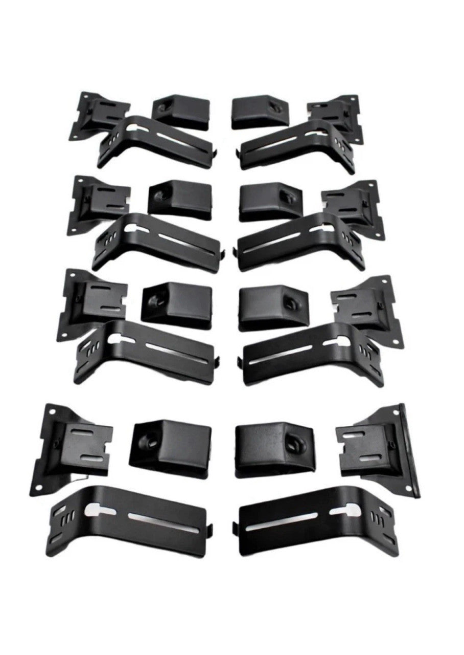 8x AluMod Replacement 6-inch 15cm Brackets Aluminium Roof Rack Cage Set Mounting