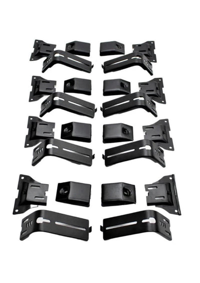 8x AluMod Replacement 9-inch 25cm Brackets Aluminium Roof Rack Cage Set Gutter