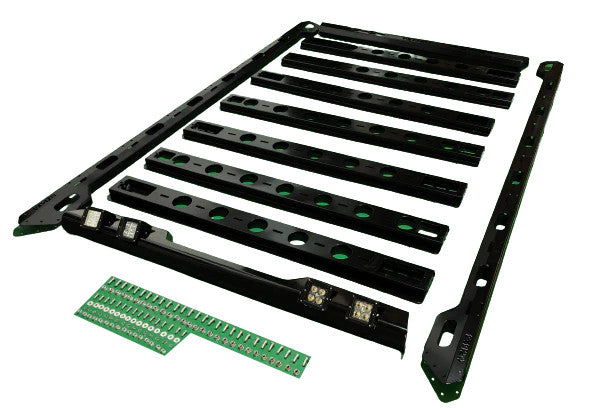 Steel Roof Cage 220 x 125cm Storage Utility Overland Roof Basket Rack with LED LIGHTS